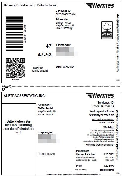 hermes online paketschein drucken|Hermes paket preise.